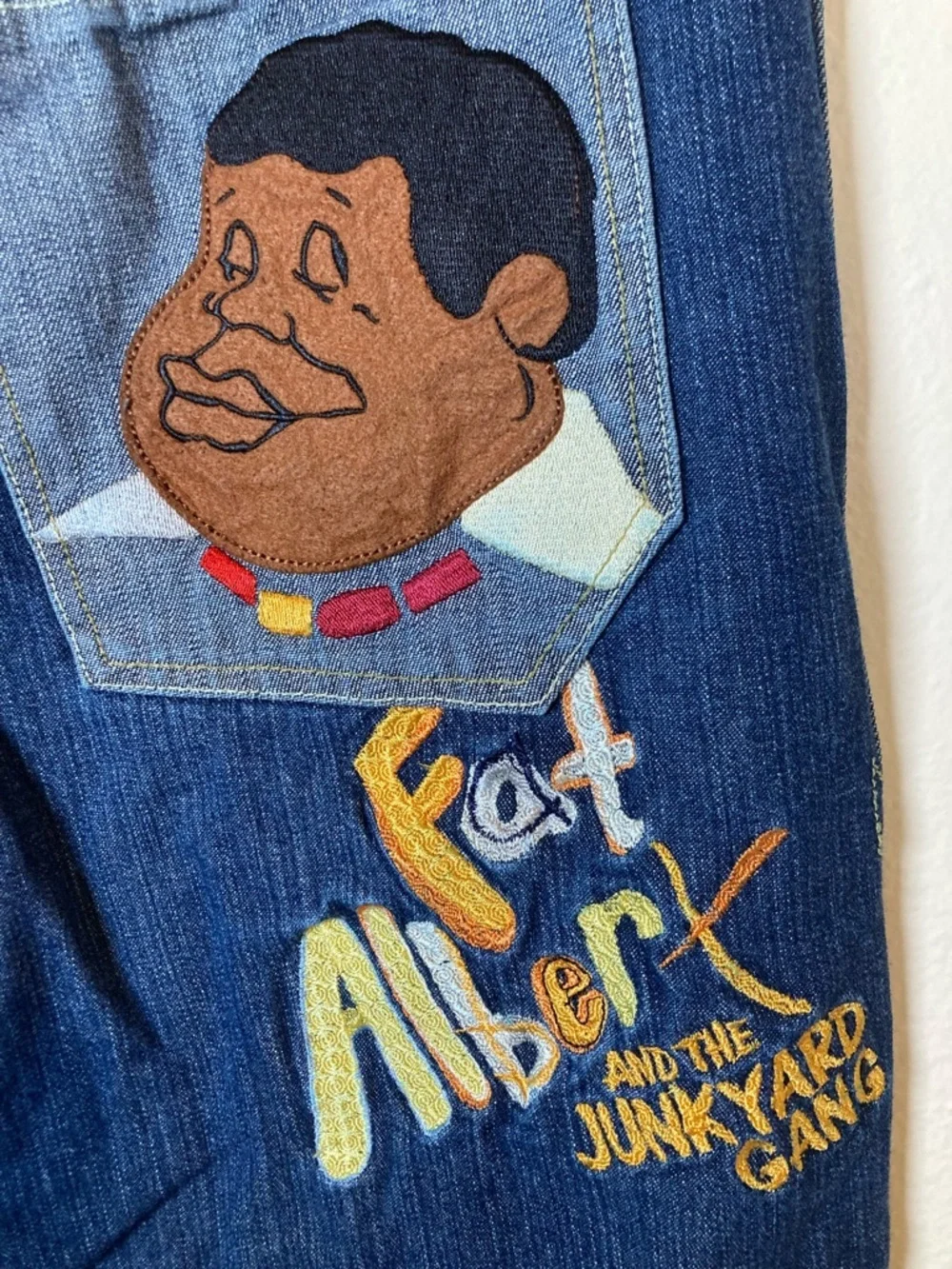 Vintage Platinum FUBU Fat Albert Junkyard Gang Baggy Jeans 34x34 Y2K